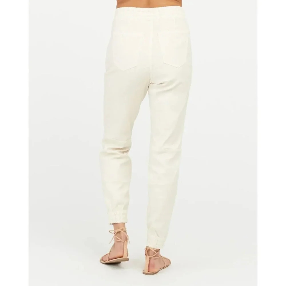 Spanx Stretch Twill Jogger Pant Parchment Off White M - Picture 3 of 8